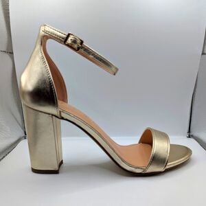 Madden Girl Beella Gold Block Heel Sandals